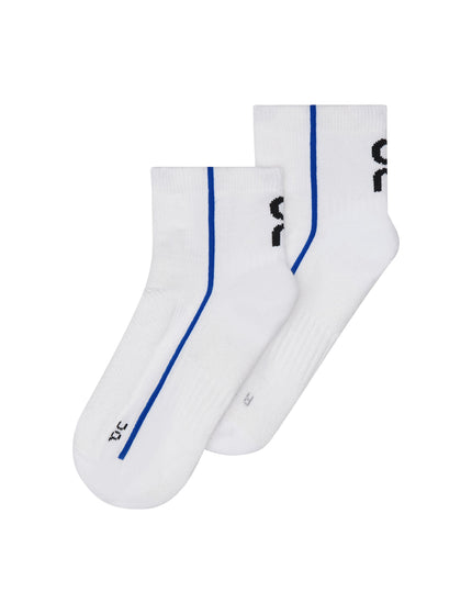 ON Running Court Sock Mid - White/Indigoimage1- The Sports Edit