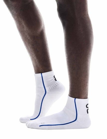 ON Running Court Sock Mid - White/Indigoimage3- The Sports Edit