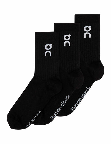 ON Running Logo Sock High 3P - Blackimage1- The Sports Edit