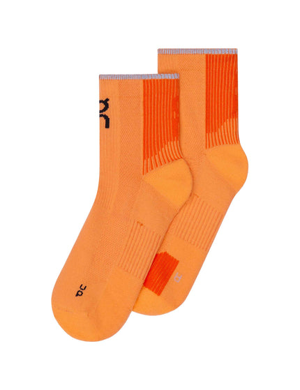 ON Running Performance Run Sock Mid - Tangerine/Flameimage1- The Sports Edit
