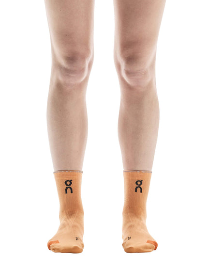 ON Running Performance Run Sock Mid - Tangerine/Flameimage3- The Sports Edit