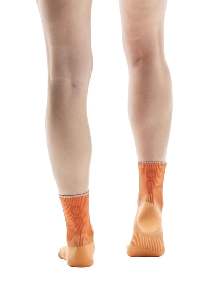ON Running Performance Run Sock Mid - Tangerine/Flameimage4- The Sports Edit