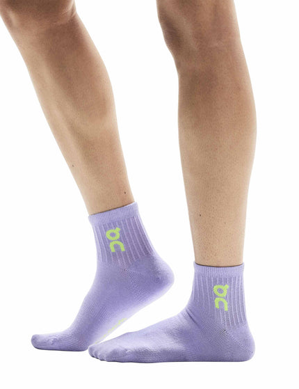 ON Running Logo Sock Mid 3P - Orchid/Cometimage3- The Sports Edit