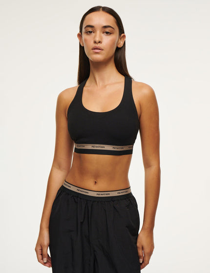 PE Nation Avant Sports Bra - Blackimage1- The Sports Edit