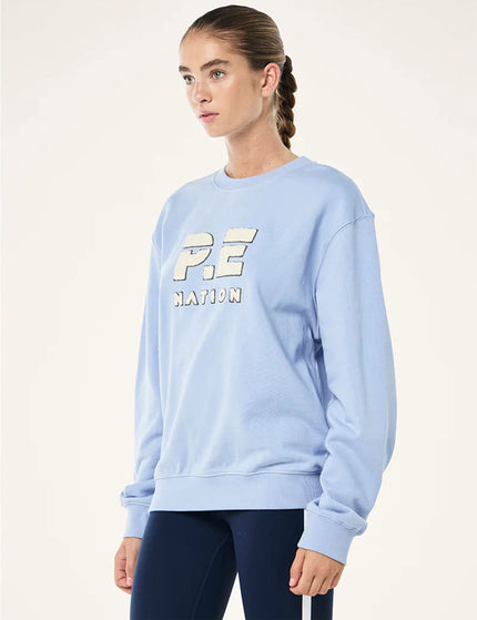 PE Nation Heads Up Boucle Sweat - Dusty Blueimages2- The Sports Edit