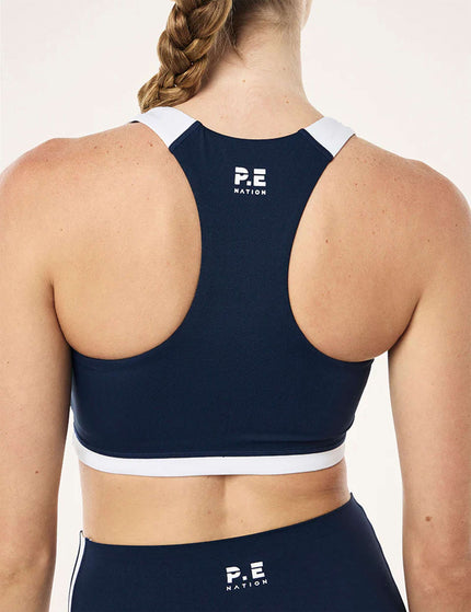 PE Nation Highgate Sports Bra - Dark Navy/Optic Whiteimages5- The Sports Edit