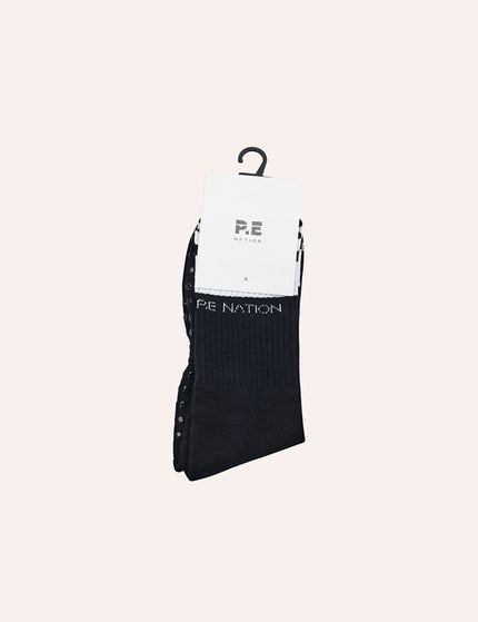 PE Nation Homage Grip Crew Sock - Blackimage2- The Sports Edit