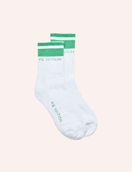 PE Nation Homage Sock - Optic White/Kelly Greenimage2- The Sports Edit