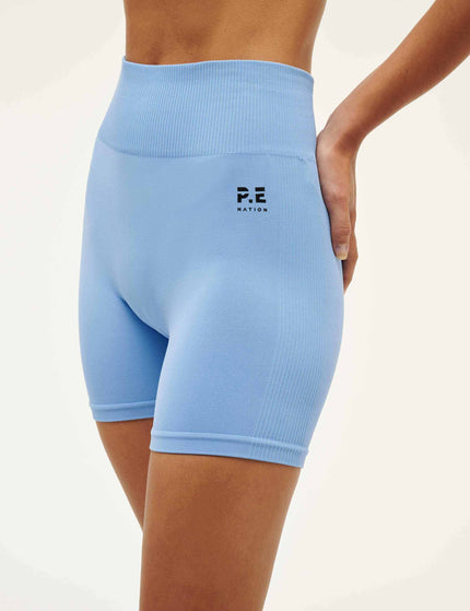 PE Nation Restore Seamless 5" Bike Short - Cornflower Blueimage2- The Sports Edit