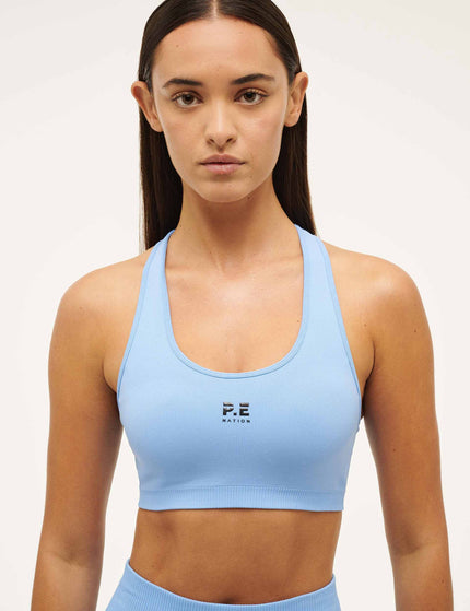 PE Nation Restore Seamless Sports Bra - Cornflower Blueimage2- The Sports Edit