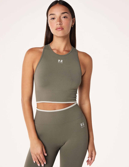 PE Nation Restore Seamless Tank - Khakiimage1- The Sports Edit