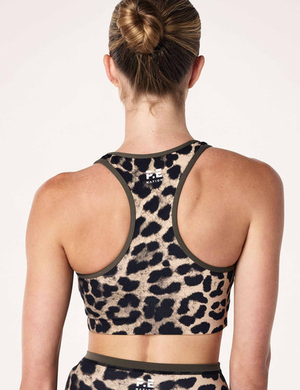 PE Nation Stellar Sports Bra - Leopardimage2- The Sports Edit