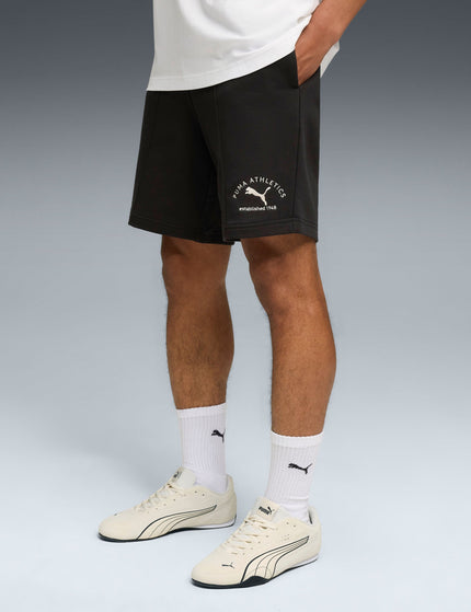 PUMA Puma Classics 8" Pintuck Short - Puma Blackimage1- The Sports Edit