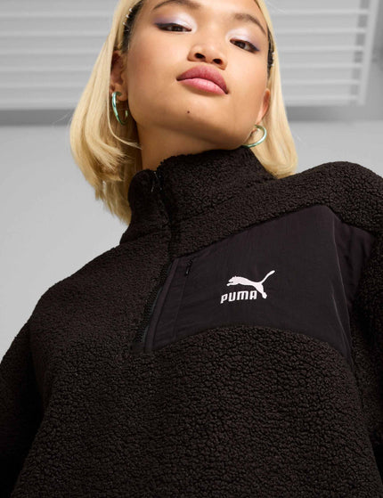 PUMA CLASSICS Winterized Half-Zip - Blackimage3- The Sports Edit