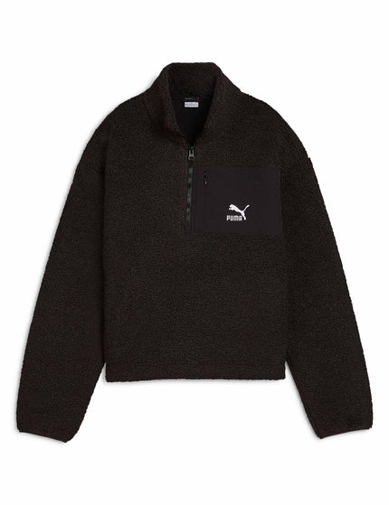 PUMA CLASSICS Winterized Half-Zip - Blackimage6- The Sports Edit