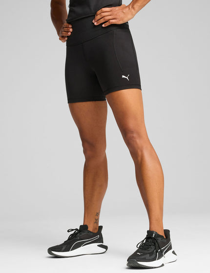 PUMA Cloudspun High Waisted 5" Tight Shorts - Black/Whiteimage1- The Sports Edit