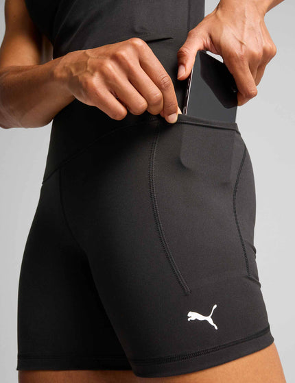 PUMA Cloudspun High Waisted 5" Tight Shorts - Black/Whiteimage3- The Sports Edit