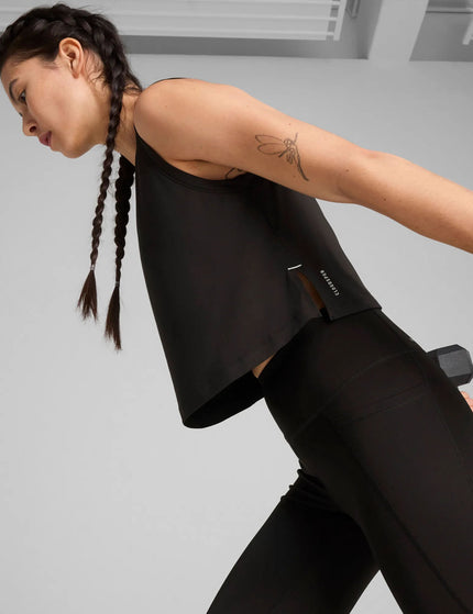 PUMA Cloudspun Sleeveless Tank - Black/Whiteimage3- The Sports Edit