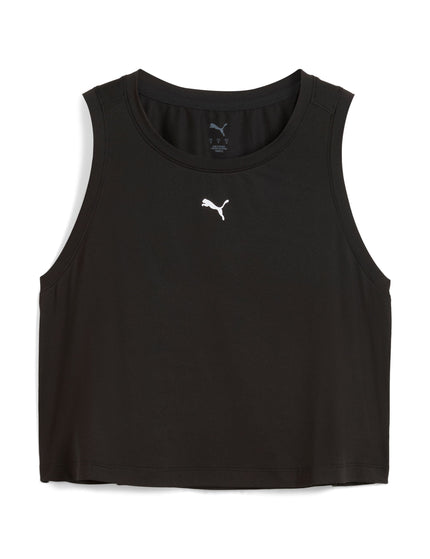 PUMA Cloudspun Sleeveless Tank - Black/Whiteimage6- The Sports Edit