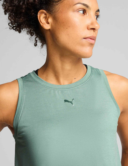 PUMA Cloudspun Sleeveless Tank - Green Moon Heatherimage3- The Sports Edit