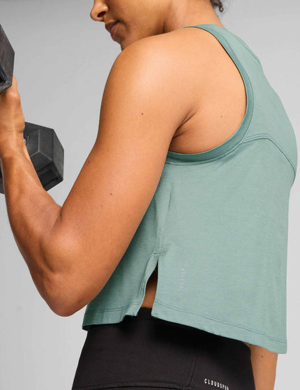 PUMA Cloudspun Sleeveless Tank - Green Moon Heatherimage4- The Sports Edit