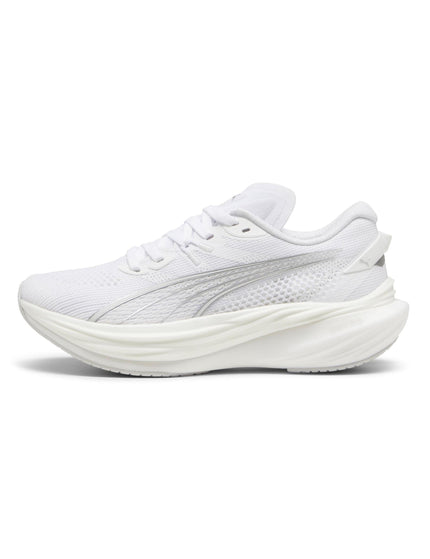 PUMA Deviate NITRO 3 Running Shoes - White/Feather Grey/Silverimage2- The Sports Edit