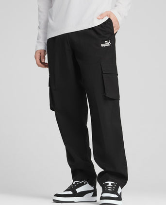 Essentials No. 1 Logo Woven Cargo Pants - Puma Black