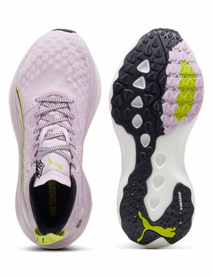 PUMA ForeverRun NITRO Shoes - Grape Mist/Black/Lime Powimage4- The Sports Edit