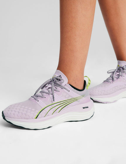 PUMA ForeverRun NITRO Shoes - Grape Mist/Black/Lime Powimage5- The Sports Edit