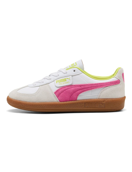 PUMA Palermo Leather Sneakers - White/Fluro Pinkimages3- The Sports Edit
