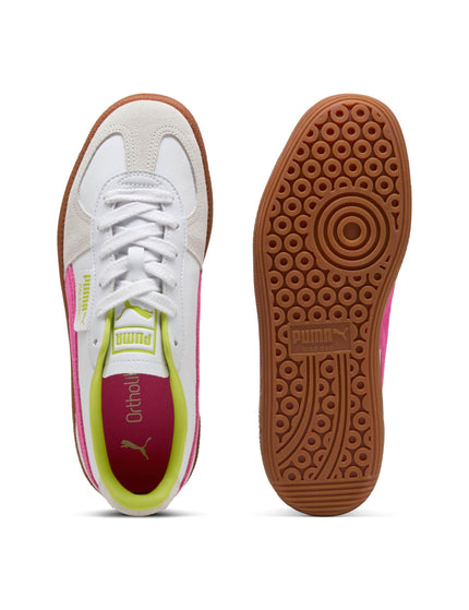 PUMA Palermo Leather Sneakers - White/Fluro Pinkimages6- The Sports Edit