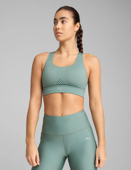 PUMA PWRbreathe Run Bra - Green Moonimage1- The Sports Edit