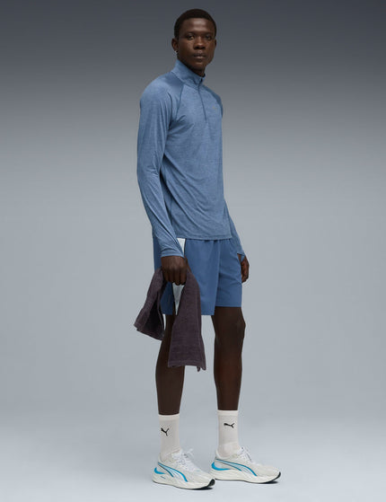 PUMA Run Velocity Cloudspun 1/4 Zip - Dark Indigo-heatherimage3- The Sports Edit