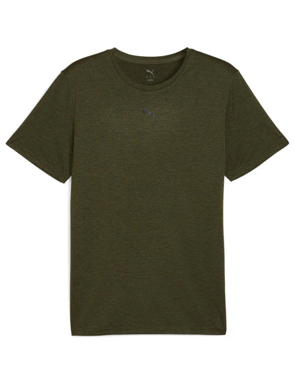 PUMA TAD Essentials Heather Cat Tee - Dark Olive Heatherimage4- The Sports Edit