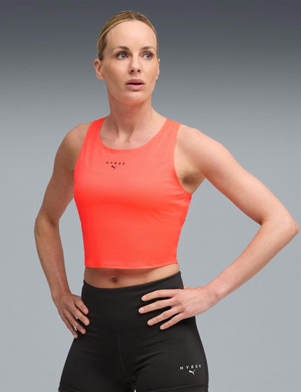 PUMA Puma x Hyrox Ultraspun Crop Tank - Glowing Redimage1- The Sports Edit