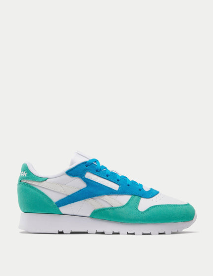 Reebok Classic Leather Shoes - White/Unleashed Green/Greyimage1- The Sports Edit