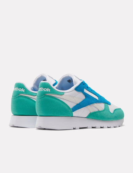 Reebok Classic Leather Shoes - White/Unleashed Green/Greyimage3- The Sports Edit