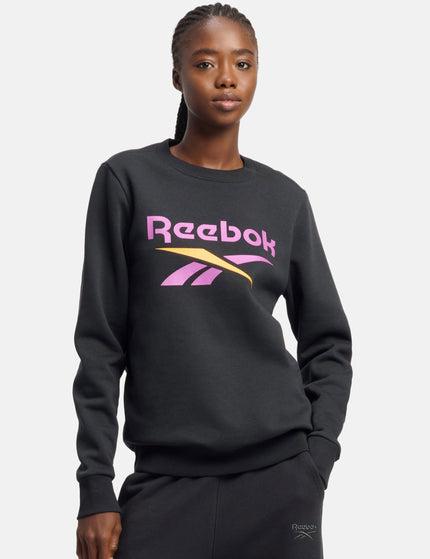 Reebok Identity Big Logo Sweatshirt - Black/Purple Rave/Electric Amberimage1- The Sports Edit