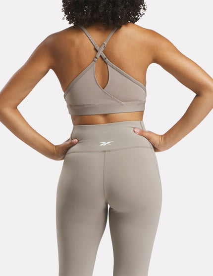 Reebok Lux Strappy Sports Bra - Gritty Greyimage3- The Sports Edit
