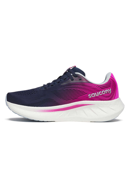 Saucony Ride 18 - Navy/Fuchsiaimage2- The Sports Edit