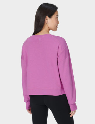 After Class Crop Sweatshirt - Allium Pink