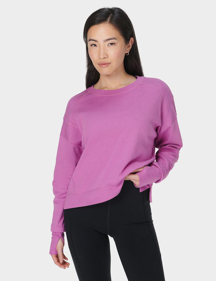 Sweaty Betty After Class Crop Sweatshirt - Allium Pinkimage1- The Sports Edit