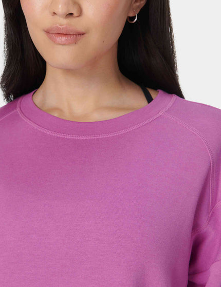 Sweaty Betty After Class Crop Sweatshirt - Allium Pinkimage4- The Sports Edit