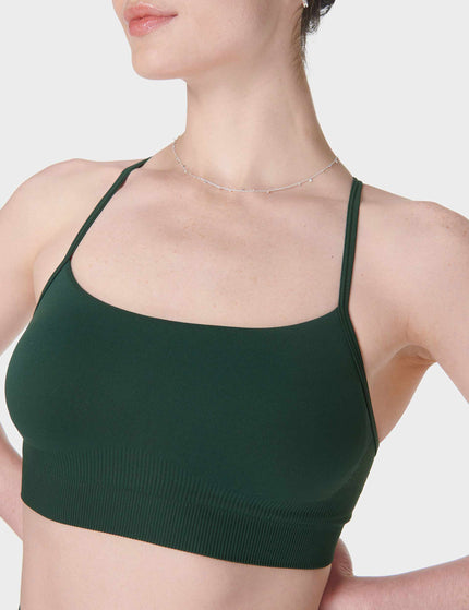 Sweaty Betty Spirit Restored Yoga Bra - Cedar Greenimage3- The Sports Edit