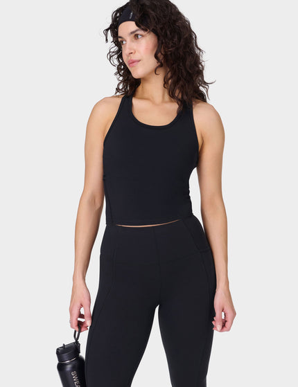 Sweaty Betty Power Medium Impact Crop Gym Tank - Blackimage5- The Sports Edit