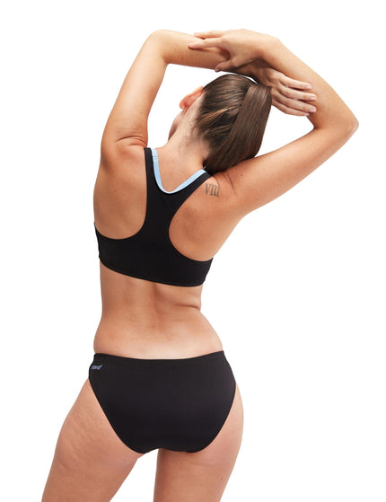 SPEEDO Placement Bikini - Black/Blueimage2- The Sports Edit