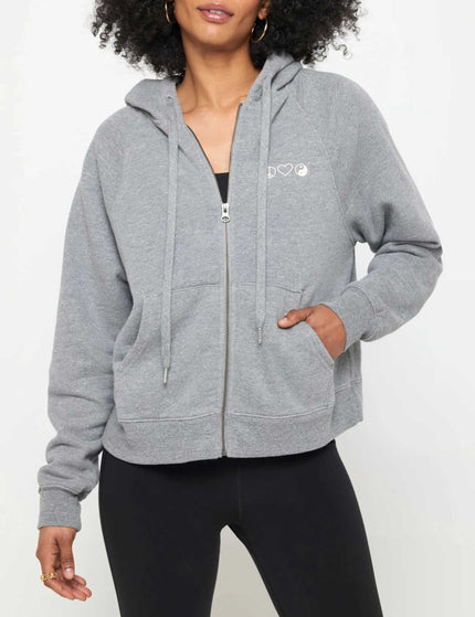 Spiritual Gangster Inhale Exhale Everyday Zip Hoodie - Heather Greyimage1- The Sports Edit