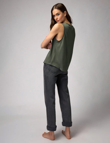Spiritual Gangster Peace Jade Muscle Tank - Olive Greenimage4- The Sports Edit
