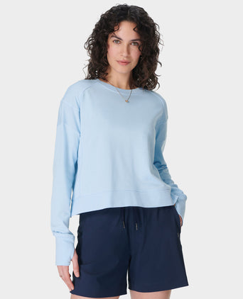 After Class Crop Sweatshirt - Breeze Blue