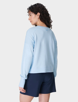 After Class Crop Sweatshirt - Breeze Blue